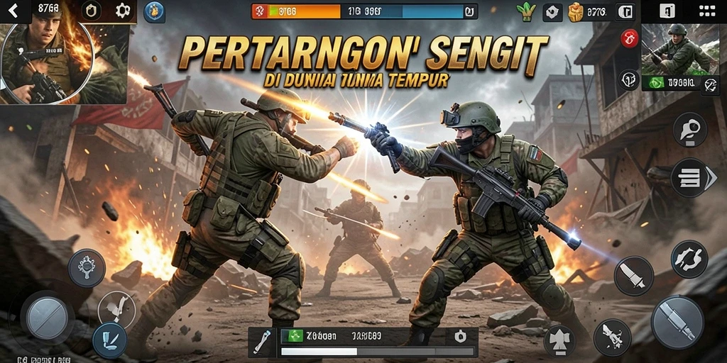 Screenshot dari gameplay Fighting yang intens di 8768.