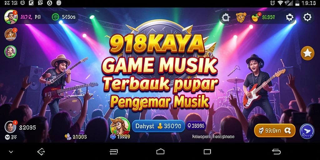 Screenshot dari gameplay 918KAYA yang menampilkan keseruan bermain musik.