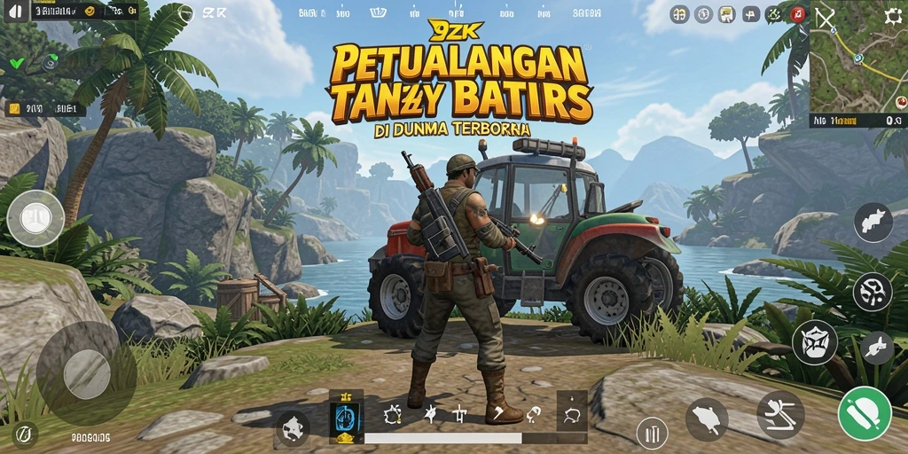 Screenshot gameplay 9ZK menampilkan eksplorasi dunia terbuka yang menakjubkan.