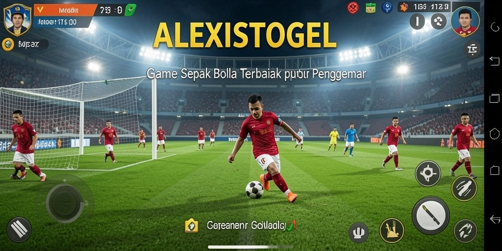 Screenshot ALEXISTOGEL menampilkan momen seru pertandingan sepak bola.