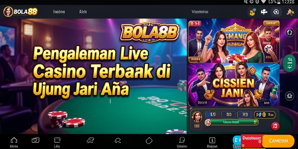 Tampilan gameplay Live Casino yang menarik dari BOLA88.