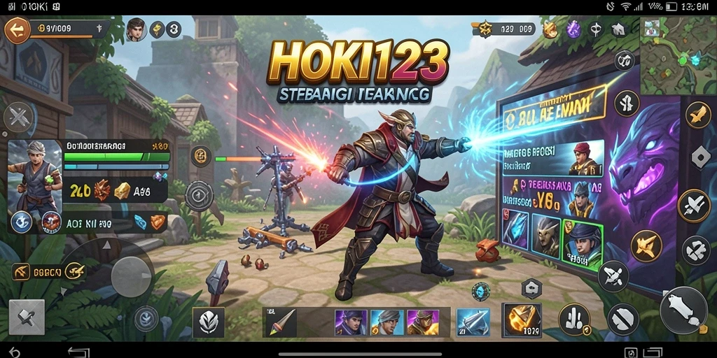 Tangkapan layar HOKI123 menampilkan aksi strategis yang seru.