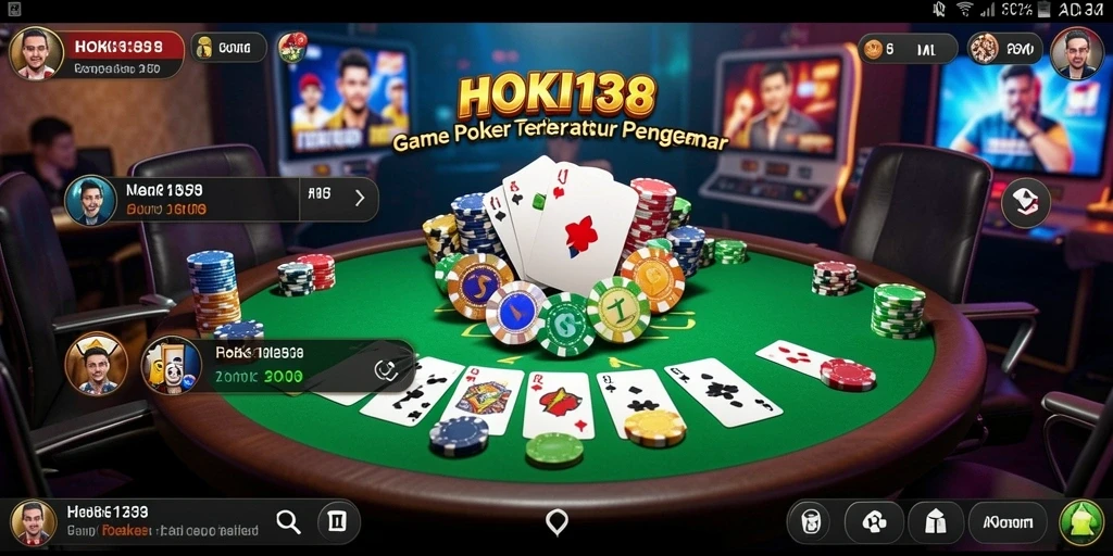 Screenshot utama HOKI138 menampilkan gameplay seru dan kompetitif dalam Poker.