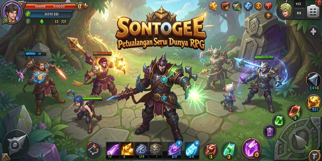 Tangkapan layar utama gameplay <strong>SONTOGEL</strong> yang menampilkan pertempuran mendebarkan.