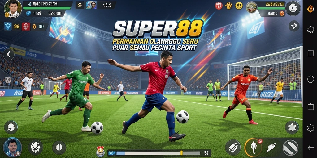 Tampilan gameplay SUPER88 dengan aksi olahraga yang seru.