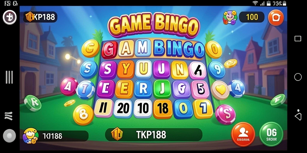 Tampilan gameplay seru TKP188 dengan suasana Bingo yang menarik.