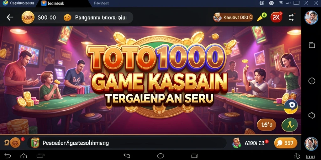 Tampilan menarik dari gameplay Kasino TOTO1000 yang seru.